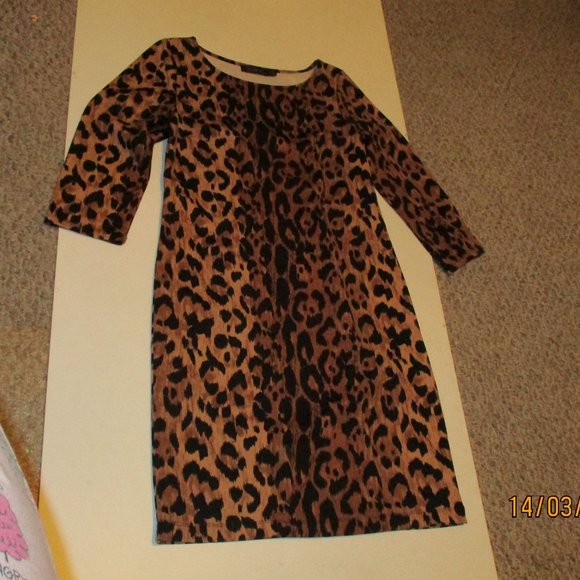Leopard Bodycon Dress Size Small - Picture 2 of 7